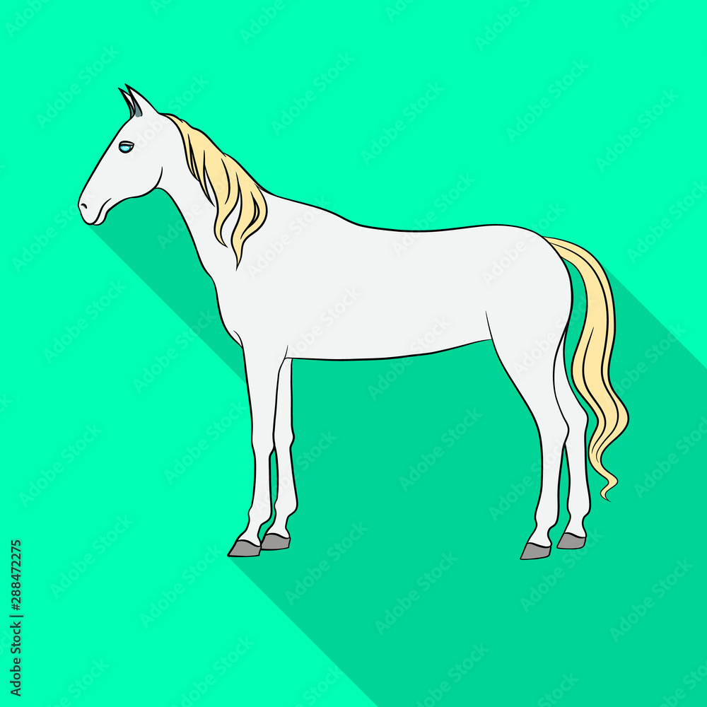 Isolated object of steed and white symbol. Set of steed and hoofed stock symbol for web.