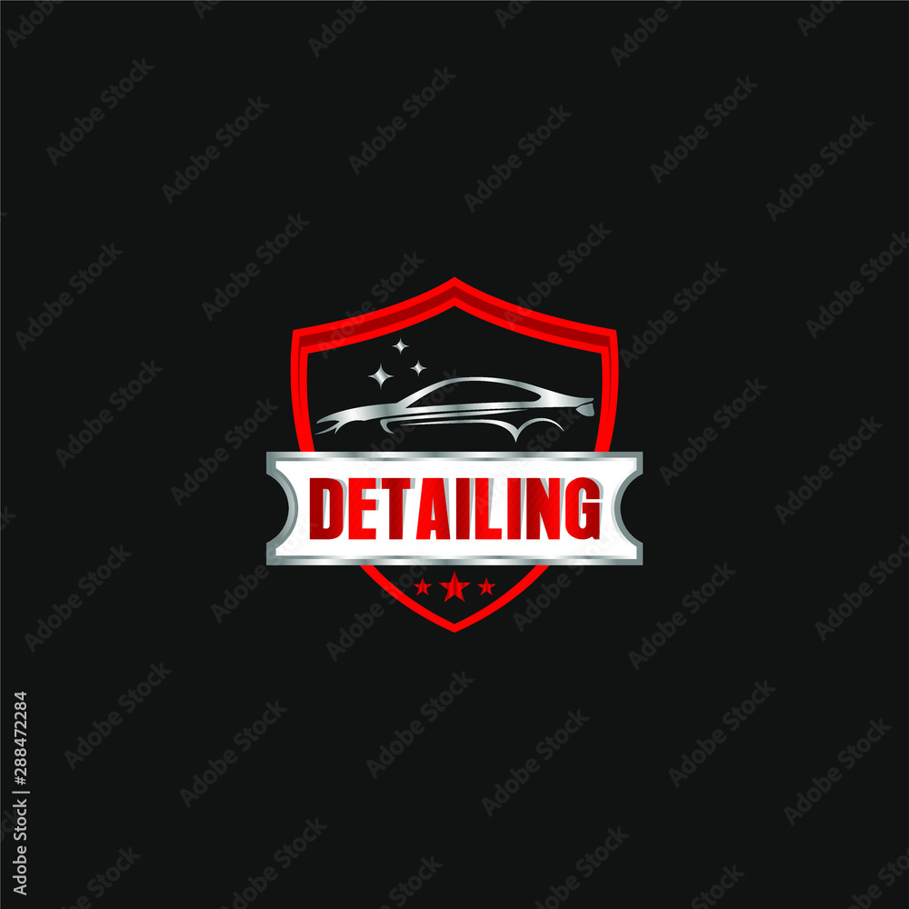 Fototapeta premium Car detailing logo - modern automotive garage logo