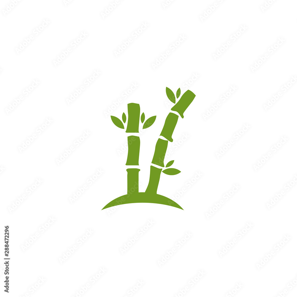 Bamboo tree logo design vector template Bamboo tree logo design vector template