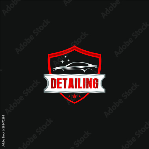 Car detailing logo - modern automotive garage logo