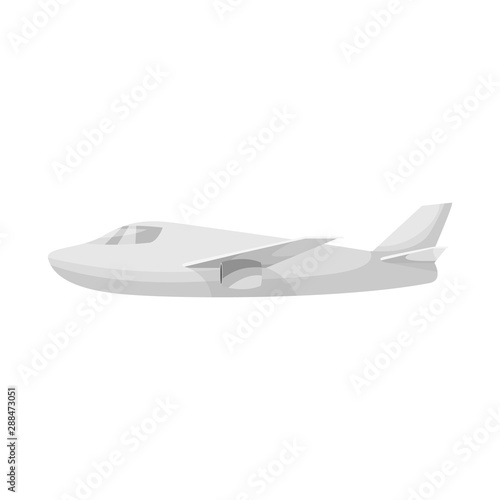 Vector design of plane and white icon. Set of plane and wing stock vector illustration.