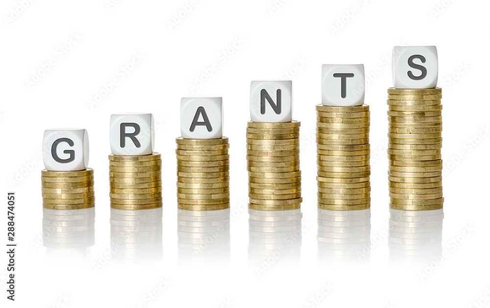 Coin stacks with letter dice - Grants Coin stacks with letter dice - Grants