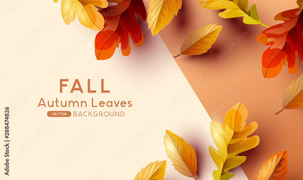 Autumn Fall Background Design Stock Vector | Adobe Stock