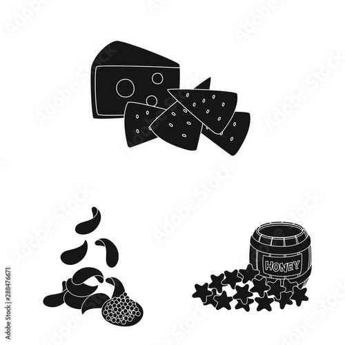 Vector design of ingredient and organic symbol. Set of ingredient and product vector icon for stock.