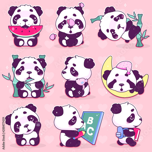 Panda wallpaper Black and White Stock Photos & Images - Alamy