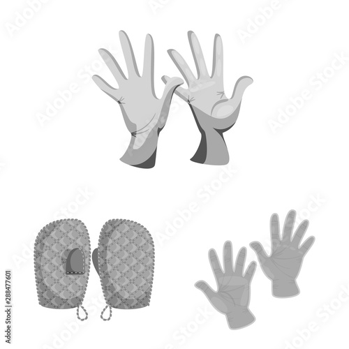 Vector illustration of property and distinctive icon. Set of property and textile vector icon for stock.