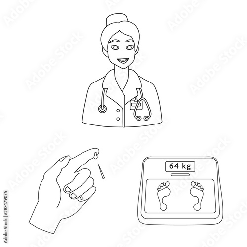 Vector design of mellitus and diabetes icon. Set of mellitus and diet vector icon for stock.
