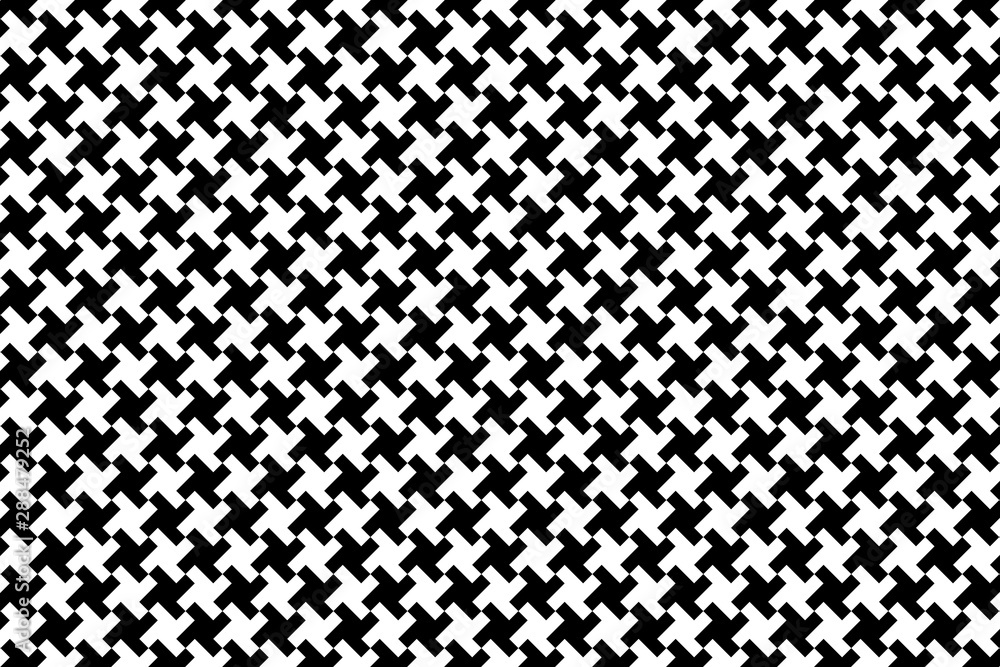 Seamless hounds tooth pattern in black and white