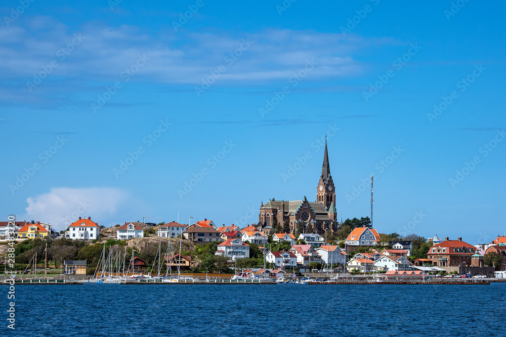 Blick auf die Stadt Lysekil in Schweden
