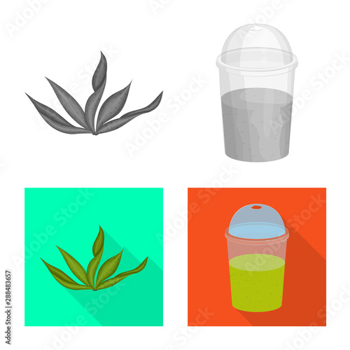 Vector design of protein and sea symbol. Collection of protein and natural vector icon for stock.