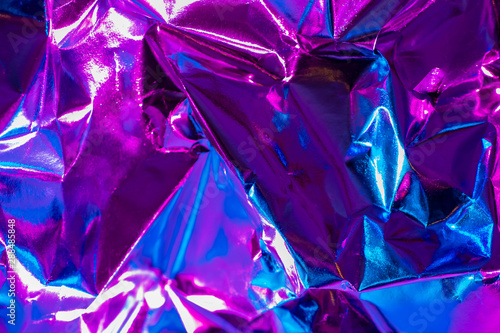 Wrinkled Foil. Texture. Cru...