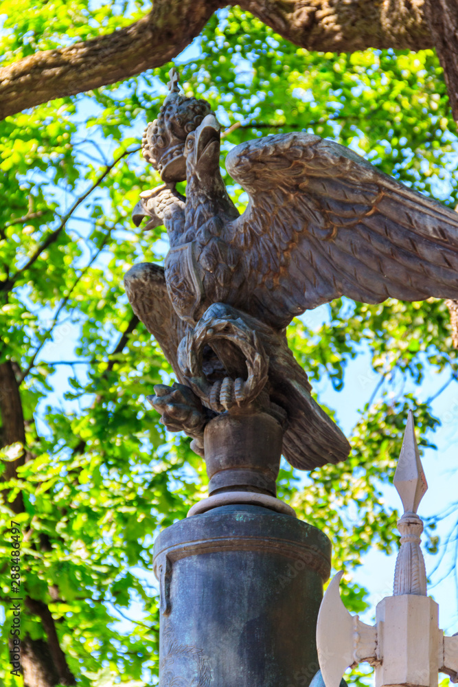 Bronze statue of Double-headed eagle - the old coat of arms of the Russian Empire Bronze statue of Double-headed eagle - the old coat of arms of the Russian Empire