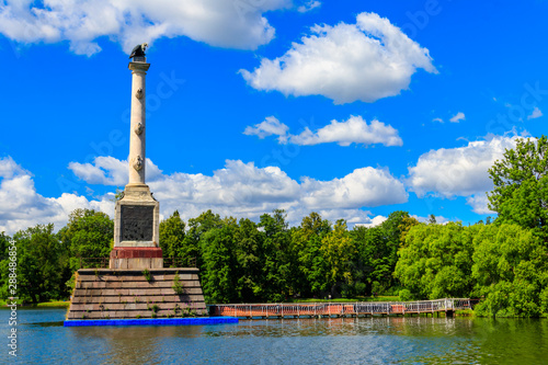 Chesme column in the Catherine Park in Tsarskoye Selo, Pushkin, Russia