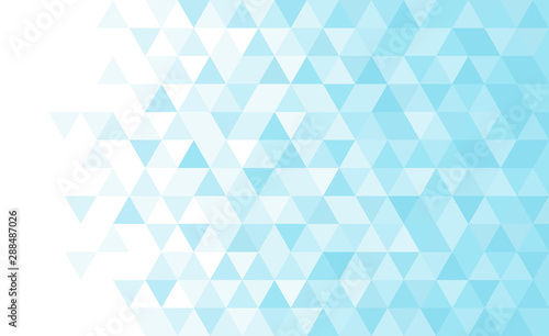 Abstract geometric low poly background. Vector blue triangular mosaic pattern.