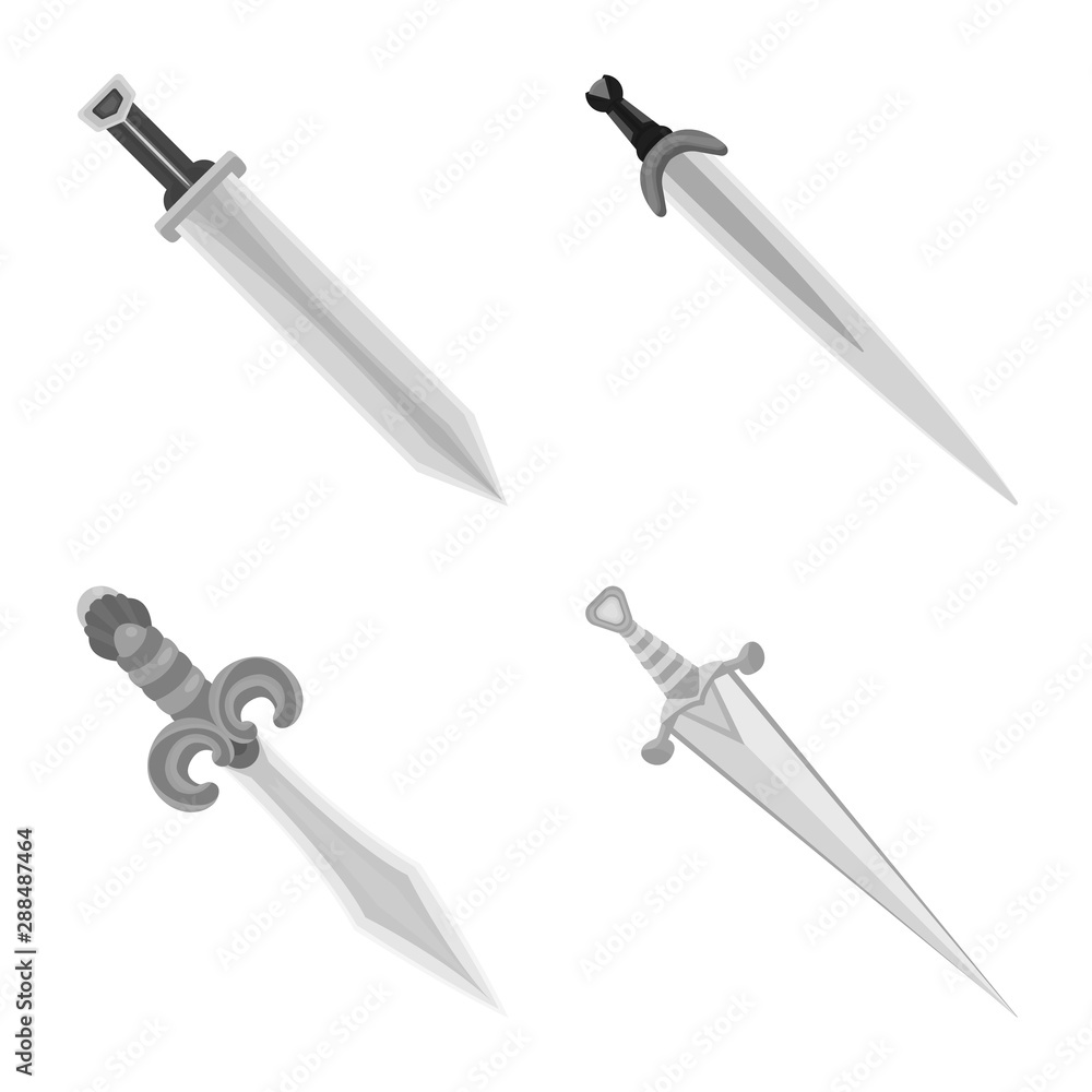Vector design of sharp and blade logo. Collection of sharp and dagger stock vector illustration. Vector design of sharp and blade logo. Collection of sharp and dagger stock vector illustration.