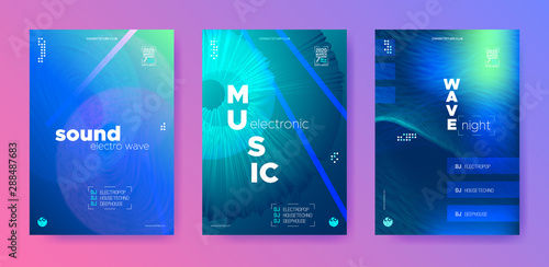 Music Party Background. Audio Circle. Light 