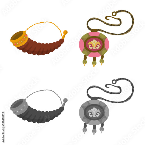 Isolated object of culture and sightseeing logo. Set of culture and originality stock vector illustration.
