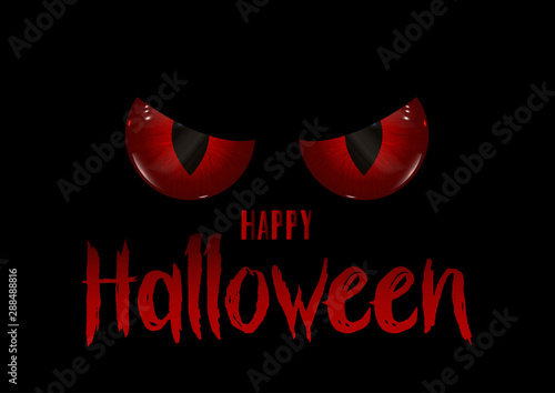 Halloween background with evil eyes