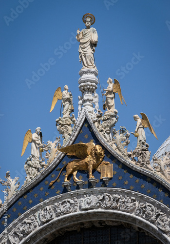 Detail showing Venice's patron apostle St. Mark