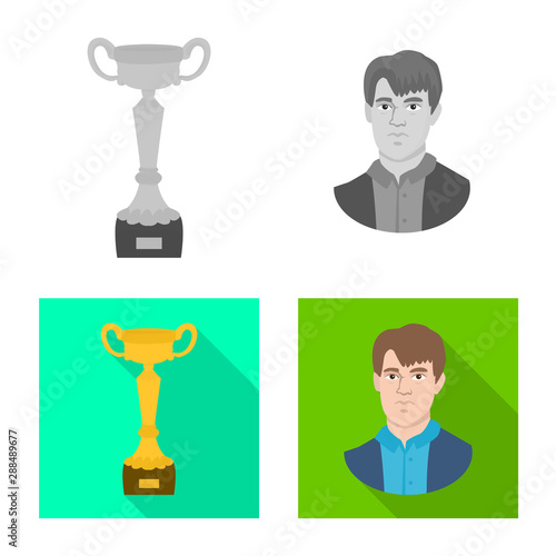 Vector illustration of checkmate and thin sign. Set of checkmate and target stock symbol for web.