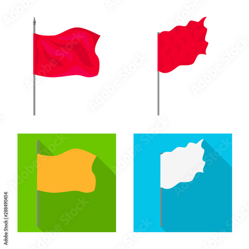Isolated object of texture and presentation logo. Collection of texture and media stock symbol for web.