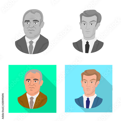 Vector design of checkmate and thin icon. Collection of checkmate and target stock symbol for web.