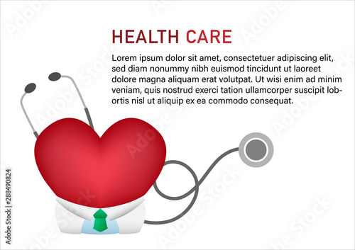 Health care concept with flat icon design