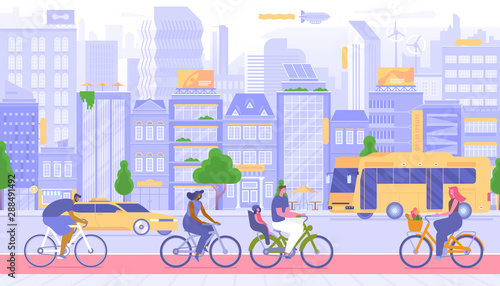 Urban transport, city travel vector illustration