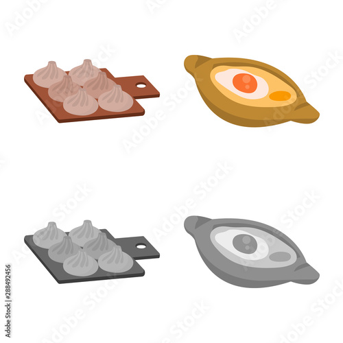 Isolated object of culture and sightseeing symbol. Set of culture and originality vector icon for stock.
