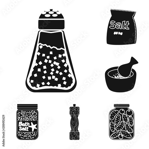 Vector design of natural and baking icon. Collection of natural and food stock symbol for web.