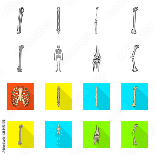 Vector illustration of medicine and clinic sign. Collection of medicine and medical stock vector illustration.