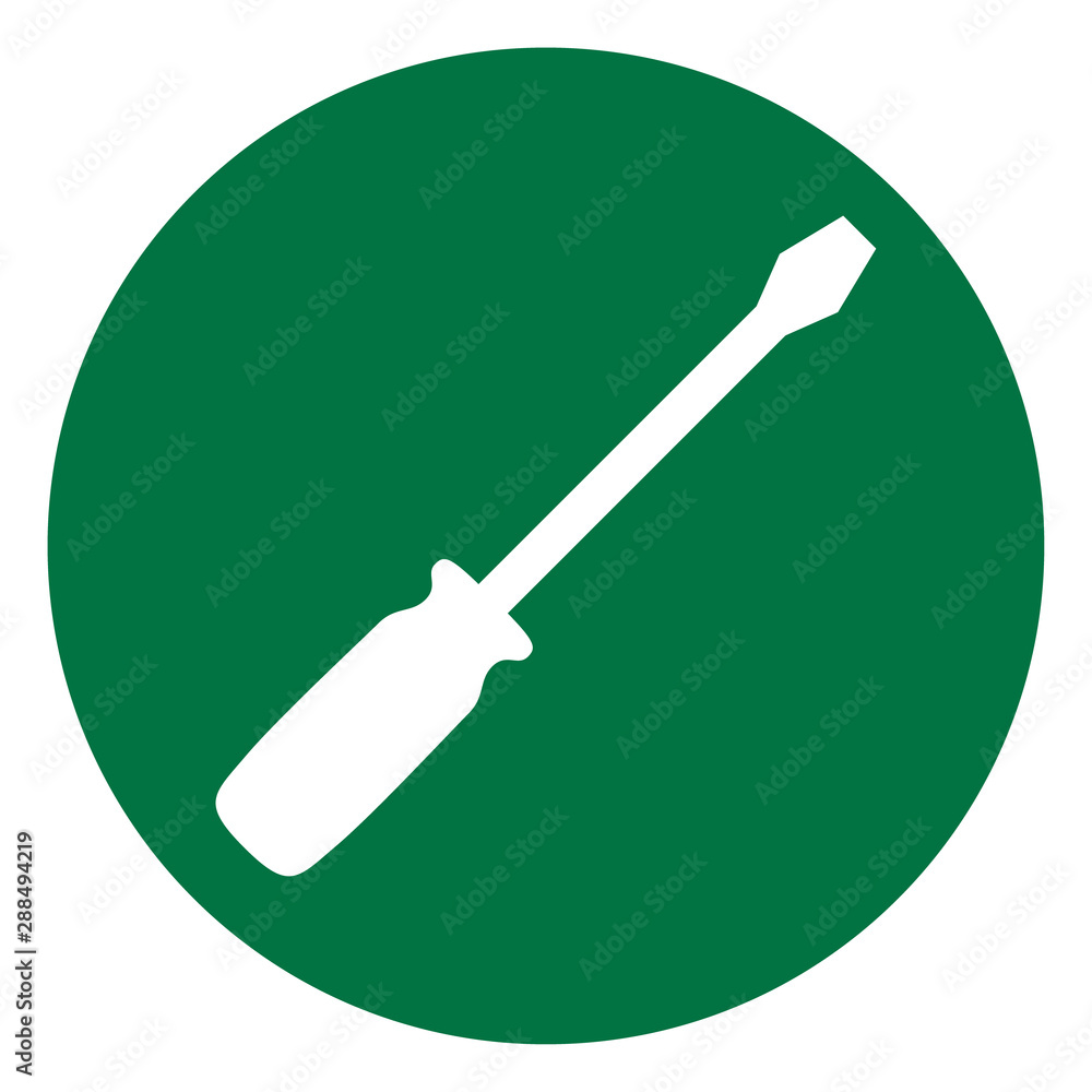 Screwdriver icon in flat style isolated on white background. Fix symbol for your web site design, logo, app, UI etc