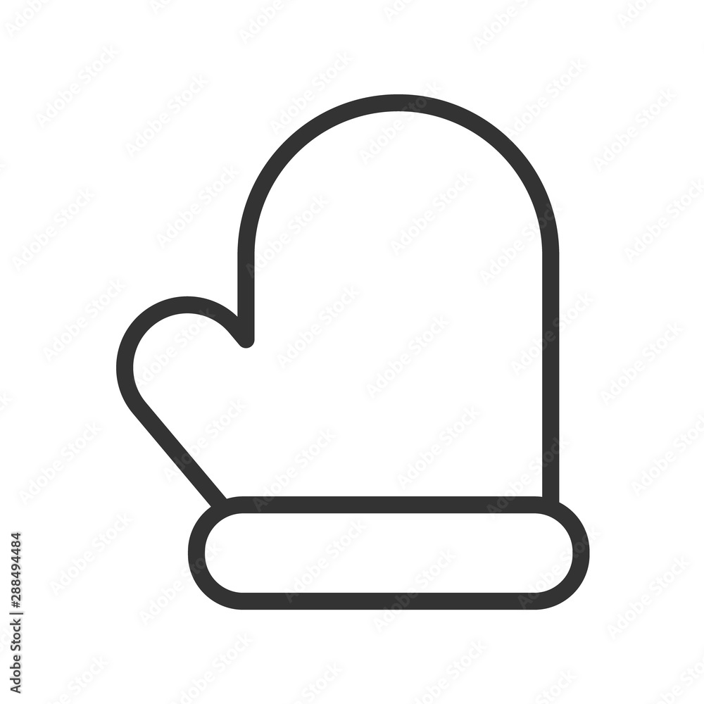 mitten outline vector icon isolated on white background. mitten flat icon for web, mobile and user interface design. winter holidays concept mitten outline vector icon isolated on white background. mitten flat icon for web, mobile and user interface design. winter holidays concept