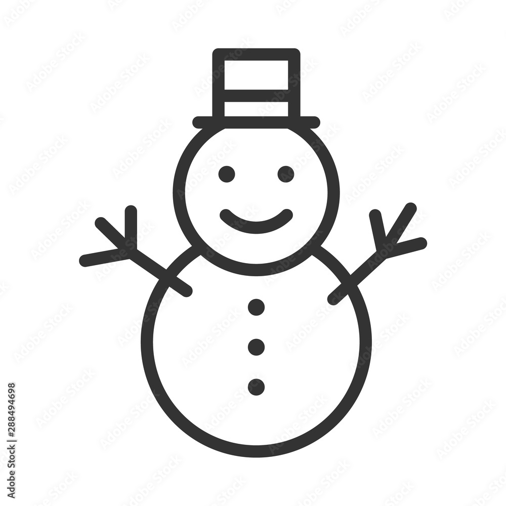 snowman outline vector icon isolated on white background. winter snowman flat icon for web, mobile and user interface design. winter holidays concept snowman outline vector icon isolated on white background. winter snowman flat icon for web, mobile and user interface design. winter holidays concept