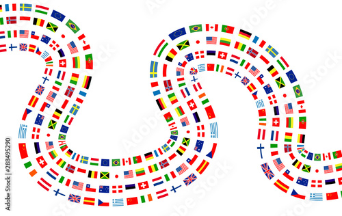bandiere, bandierine, bandiere del mondo, internazionale, 