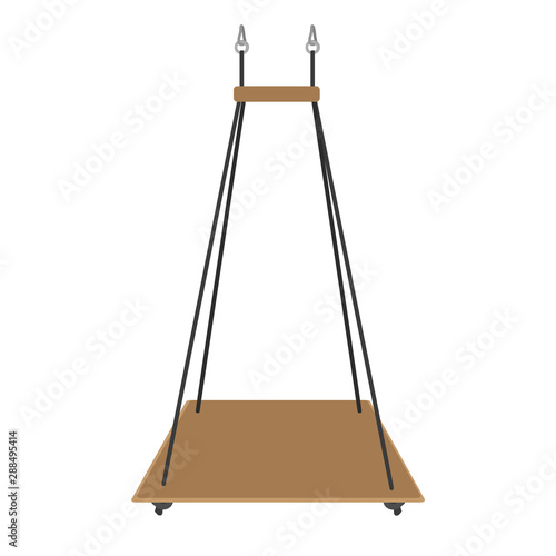 Boat swing for sensory integration, the important instrument for vestibular system improving. Vector illustration