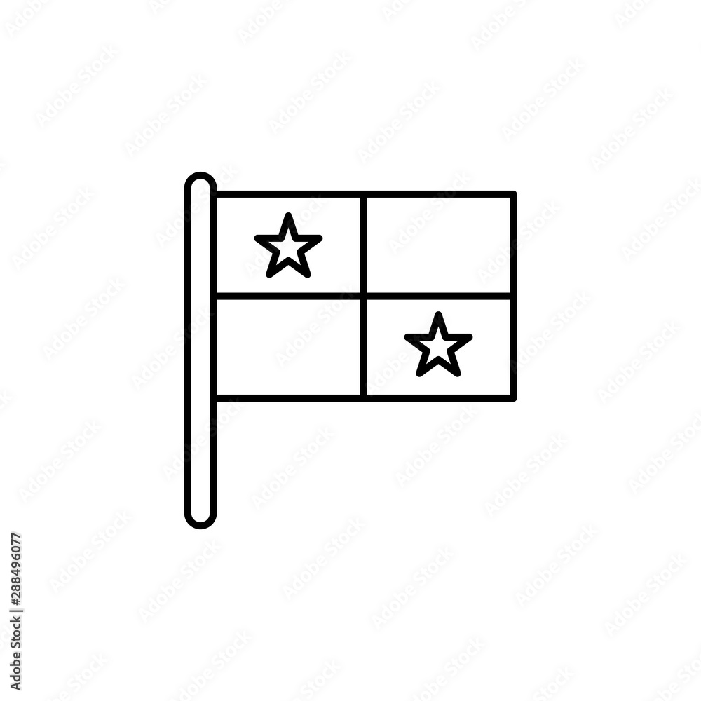 Panama country flag outline, vector, icon icon illustration isolated vector sign Panama country flag outline, vector, icon icon illustration isolated vector sign