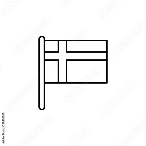 Din land country flag outline, vector, icon icon illustration isolated vector si