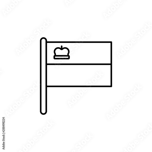 Liechtenstein country flag outline, vector, icon icon illustration isolated vect