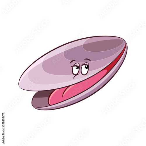 Colorful Cartoon Mussel