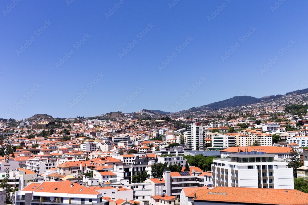 View of Funchal from above - cityscape (Madeira, Portugal)