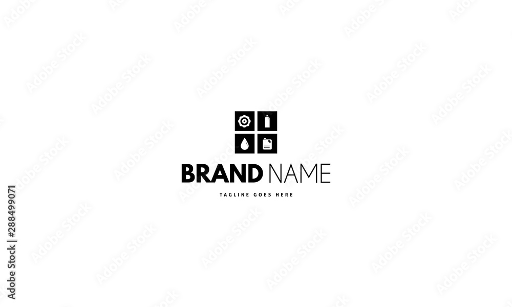 Vector logo with abstract image of services for a car. Vector logo with abstract image of services for a car.