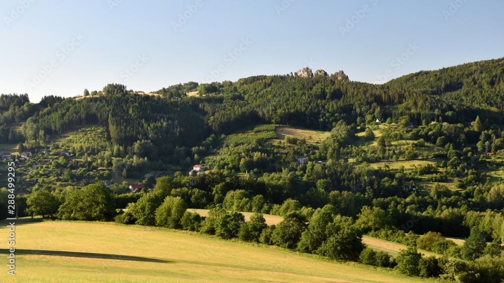 Obraz premium View on Suche skaly, Mala skala, Bohemian paradise, Czech republic