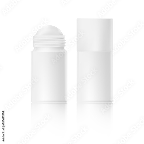 realistic roller deodorant, vector illustration