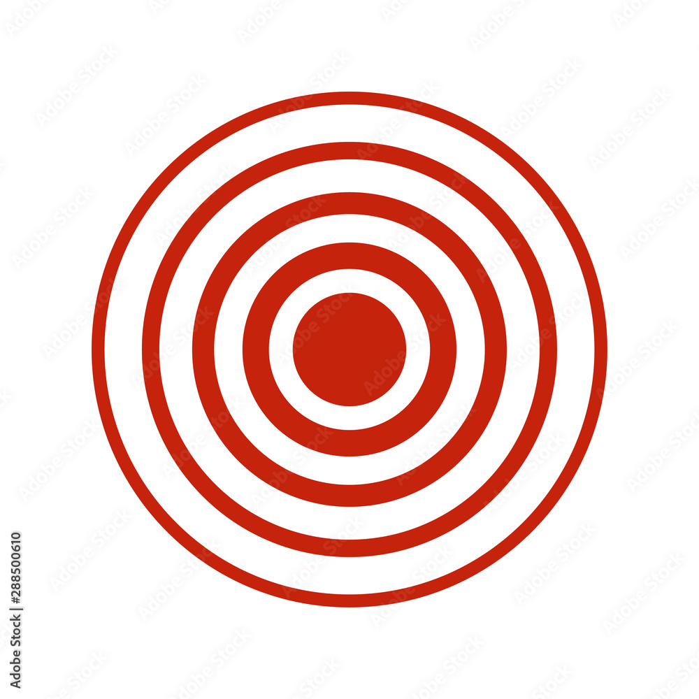 Body painful spot marks. Pain red icon circle. Body painful spot marks. Pain red icon circle.