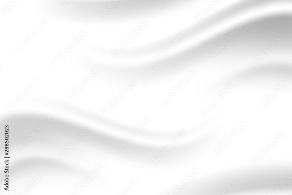 Fototapeta premium Milk white wave background Looks soft, like a swaying white cloth.