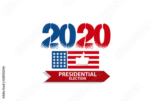 2020 Vote in USA american president banner