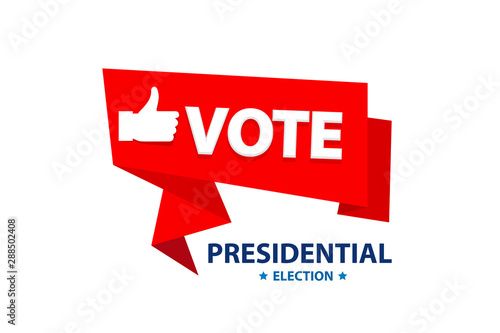 2020 Vote in USA american president banner
