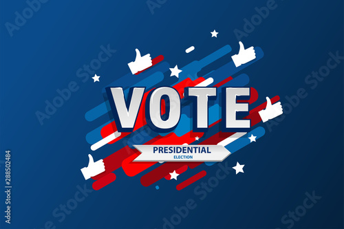 2020 Vote in USA american president banner