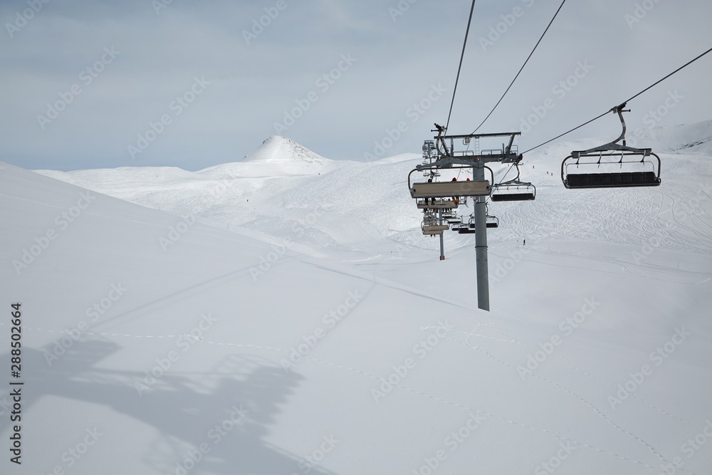 Ski lift on the Alps Ski lift on the Alps